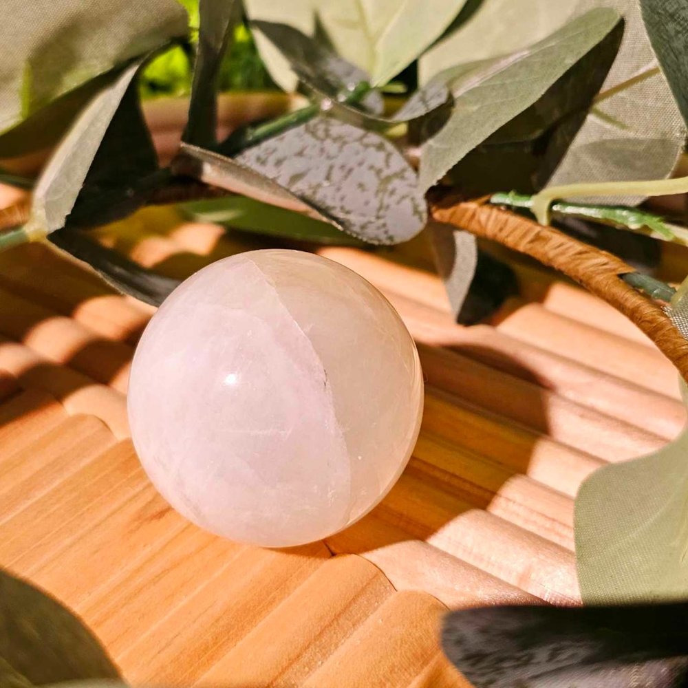 White quartz crystal ball